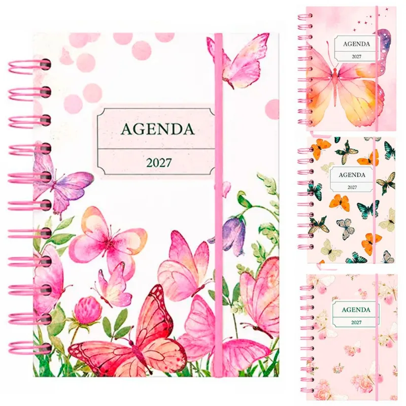 Agenda 2027 Butterfly 15x10cm em Papel Livon