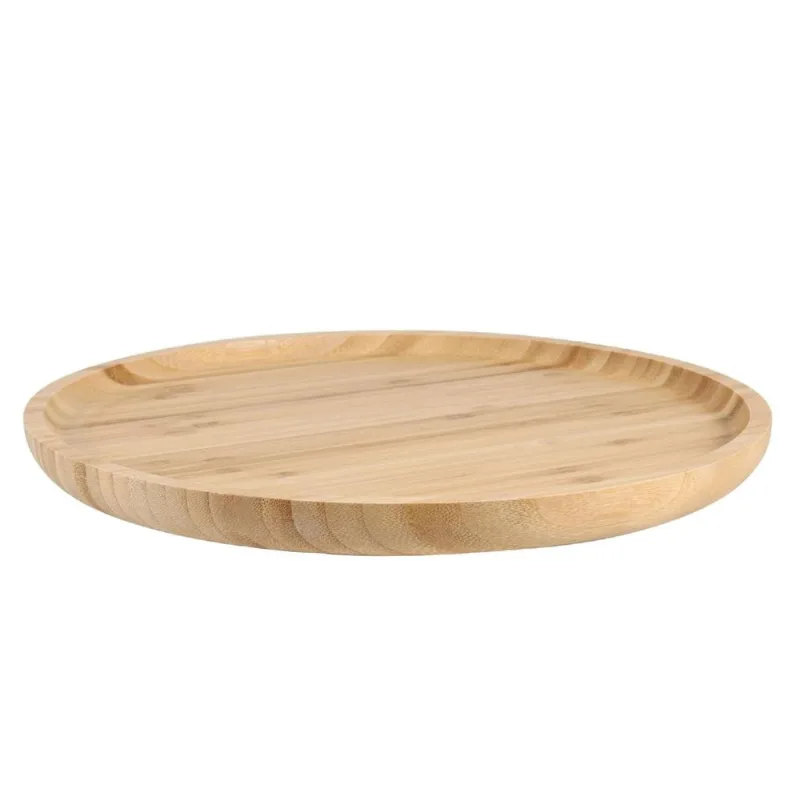 Bandeja Redonda 24cm Em Bambu Livon