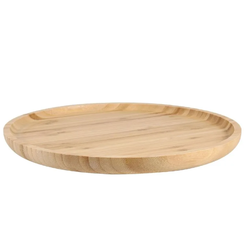 Bandeja Redonda 30cm Em Bambu Livon