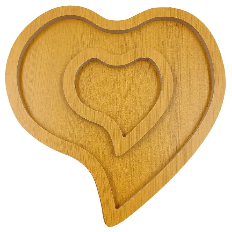 Petisqueira Coração 20x1,3cm em MDF Livon