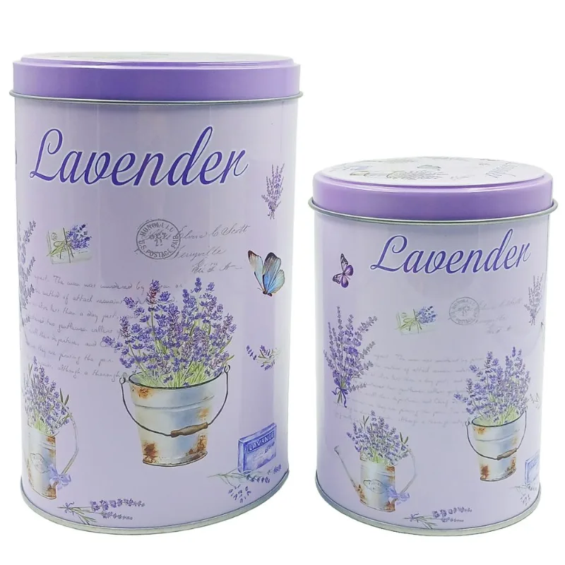 Kit Lata Lavender 2 Peças em Metal Livon