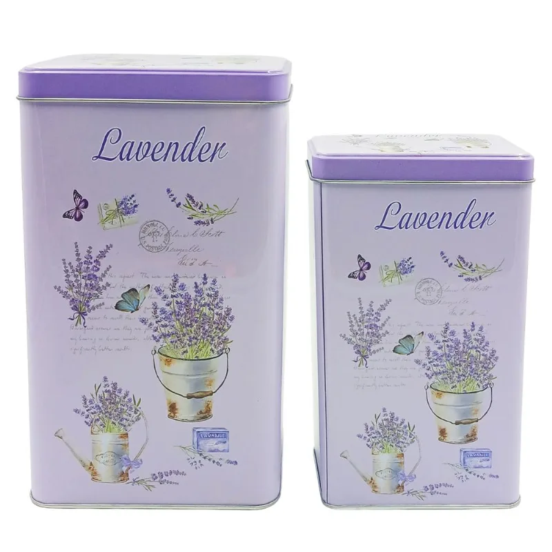 Kit Lata Lavender 2 Peças em Metal Livon