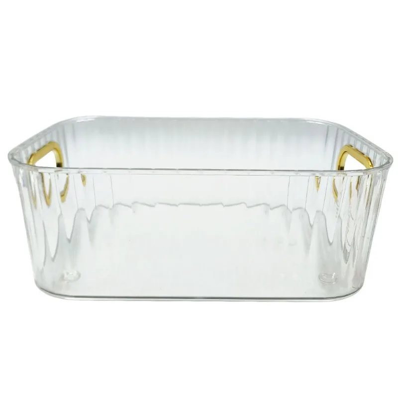Cesto Organizador Cristal 24x17cm em Plástico Livon