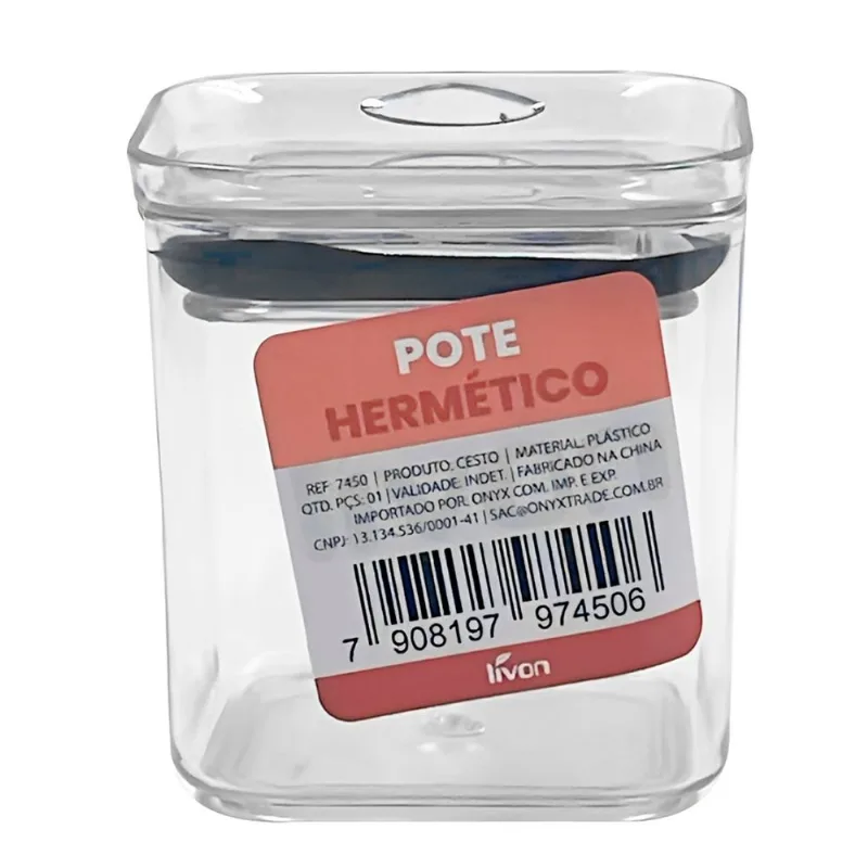 Porta Mantimento Hermético 120ml em Plastico Livon