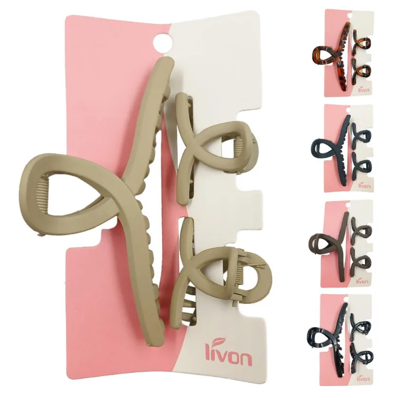 Kit Prendedor de Cabelo 3 Peças 8x13cm em Plastico Livon
