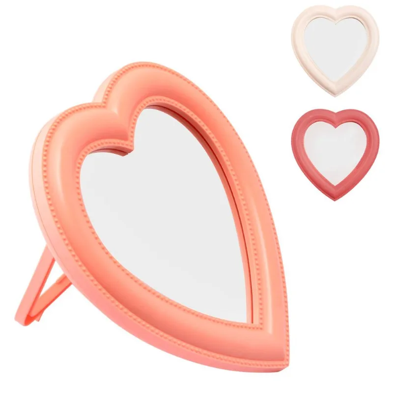 Espelho de Mesa Coração 18cm em Plástico Livon