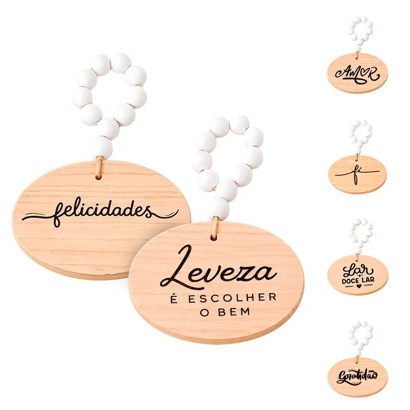 Placa Decorativa Frases 18,5x10cm em MDF Livon