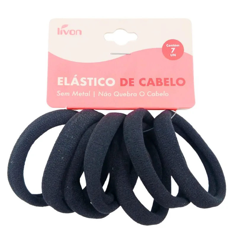 Kit Acessórios P/ Cabelo 7 Peças em Poliester Livon