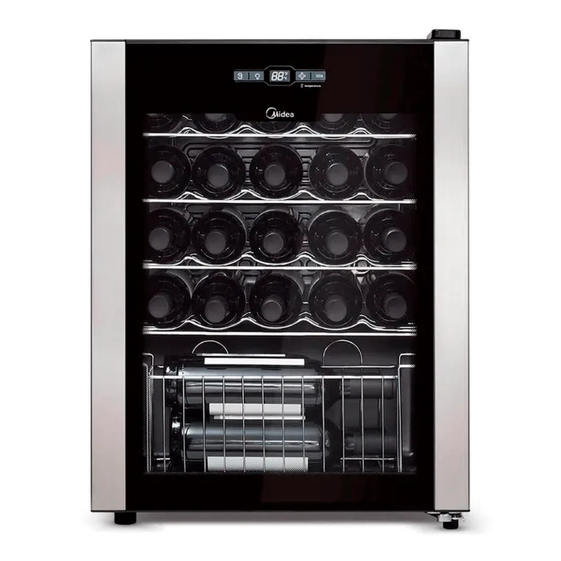Adega Climatizada Midea WBB241 para 24 garrafas Preto 110v - Midea