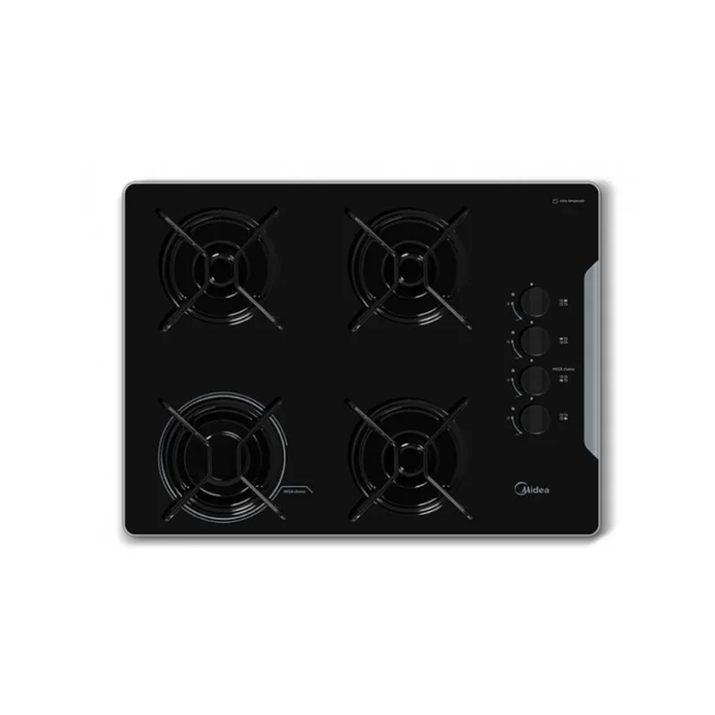Cooktop Midea 4 Bocas com Mesa de Vidro Preto MD-GV40 – Bivolt