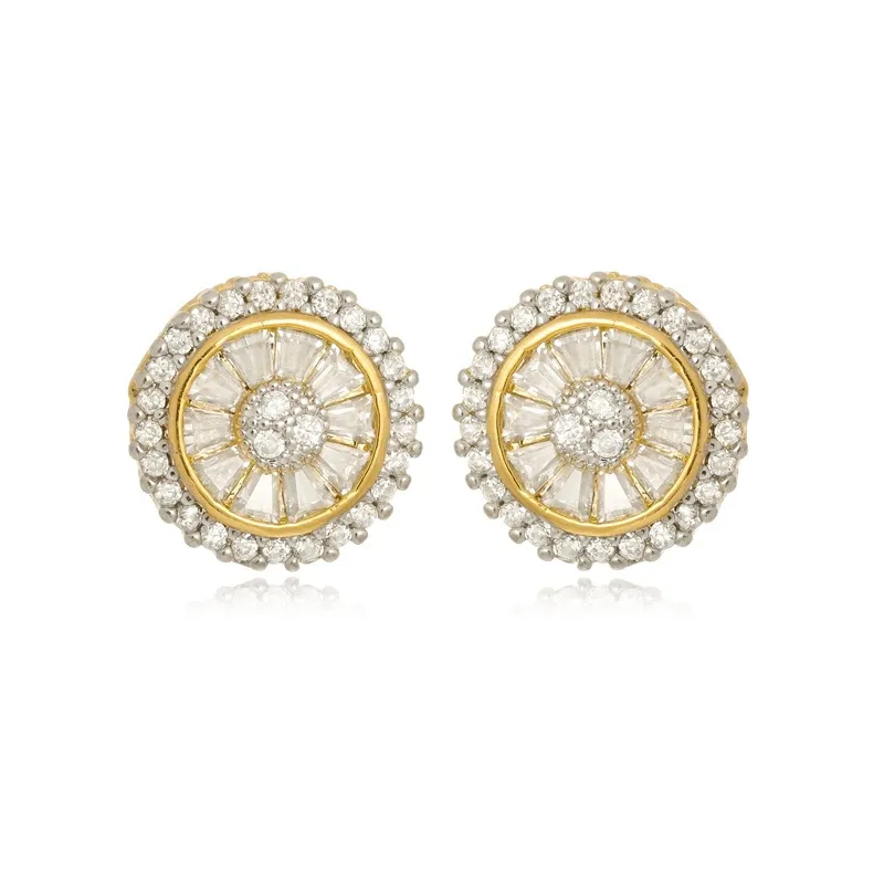 Brinco Boca Santa Semijoias Boton Ouro Amarelo
