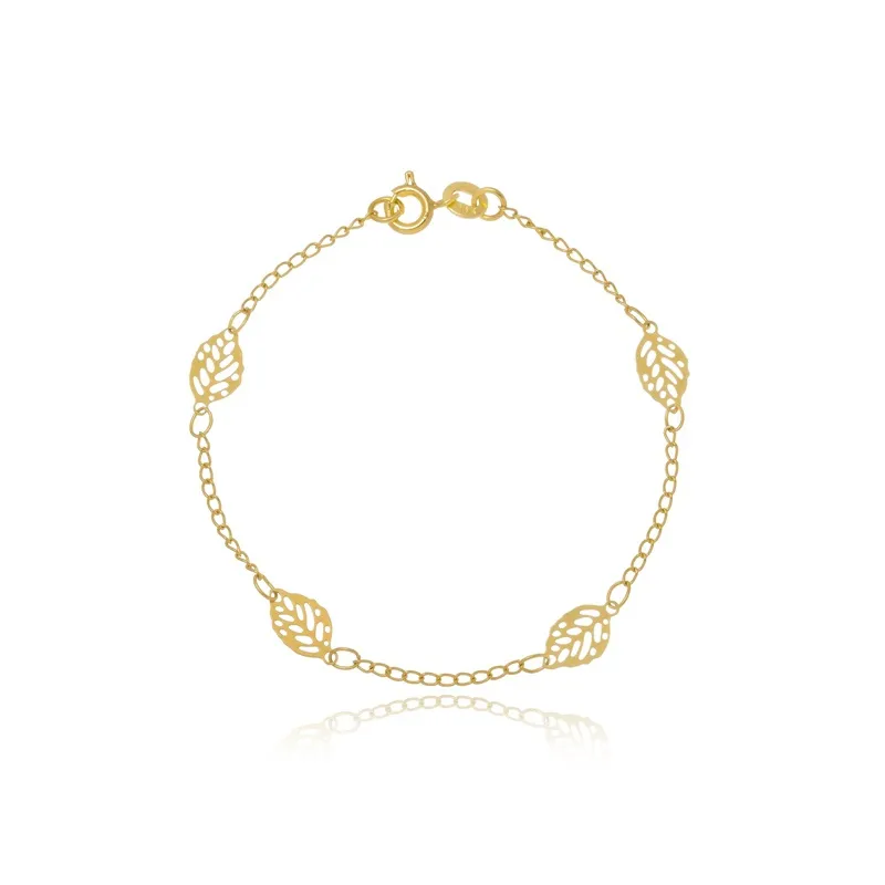 Pulseira Boca Santa Semijoias Delicate Ouro Amarelo