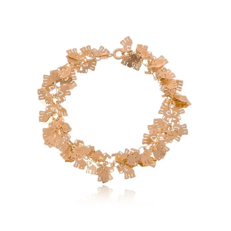 Pulseira Boca Santa Semijoias Elefante Ouro Rosê