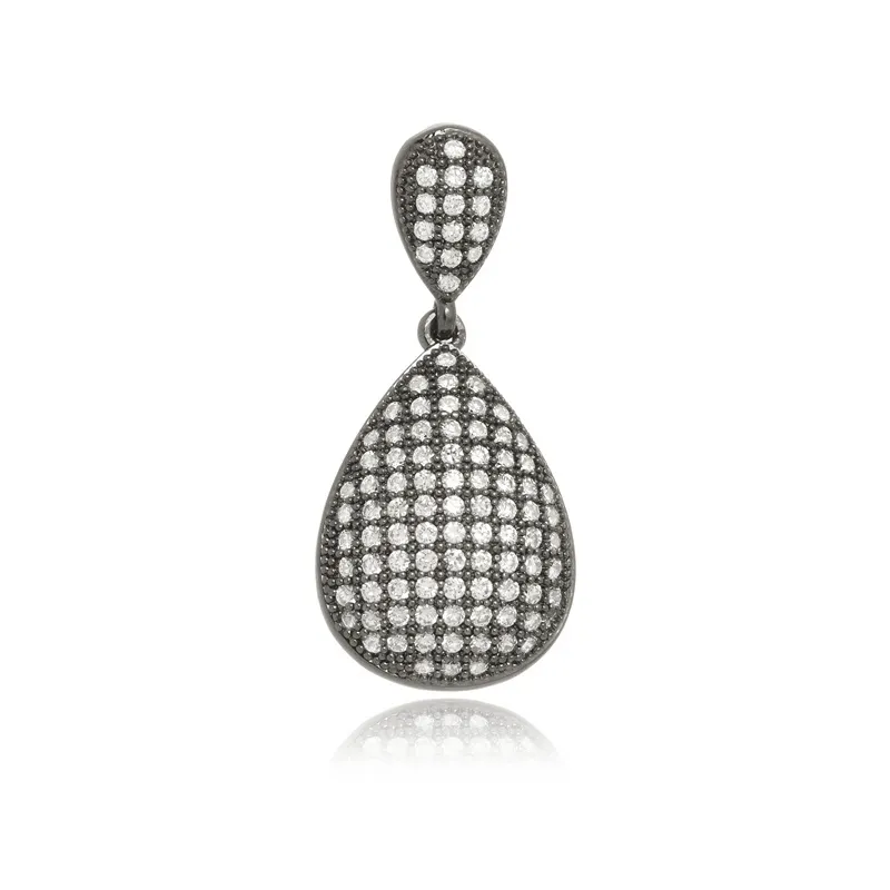 Pingente Boca Santa Semijoias Gota Iluminada Ouro Negro