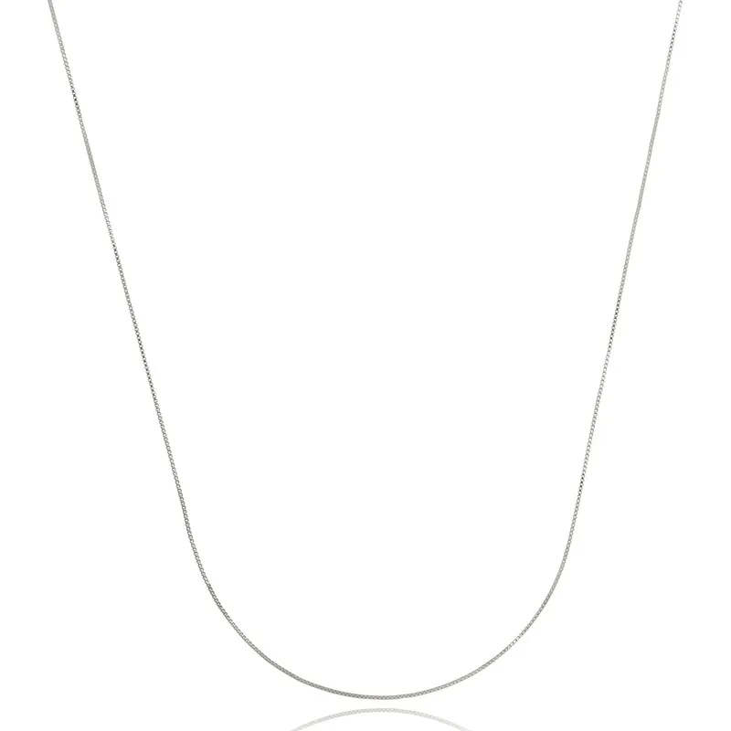 Corrente Boca Santa Semijoias Veneziana Fina Ouro Branco
