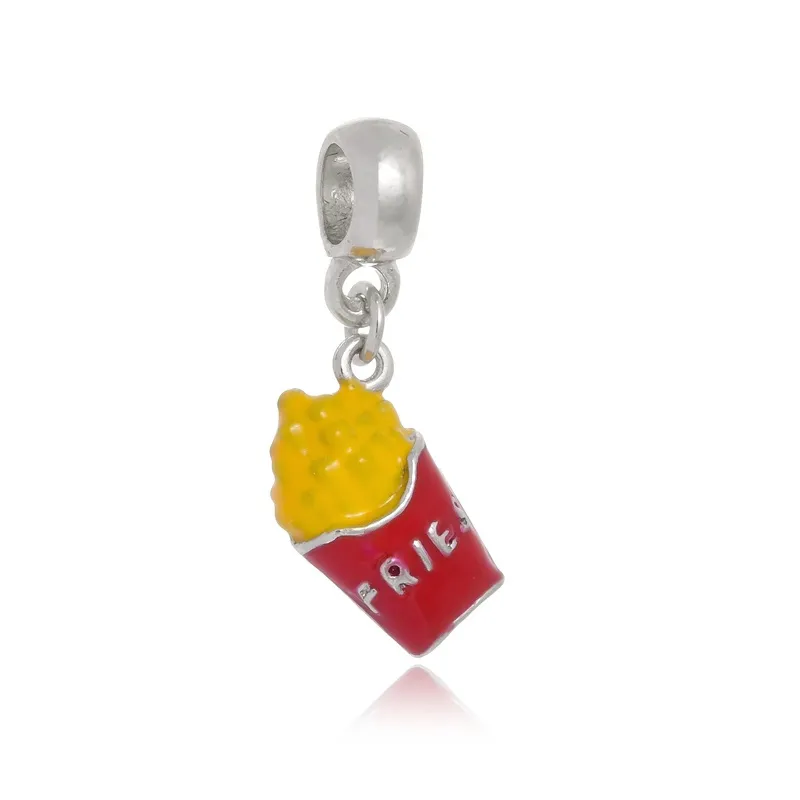 Berloque Boca Santa Semijoias Batata Frita Ouro Branco