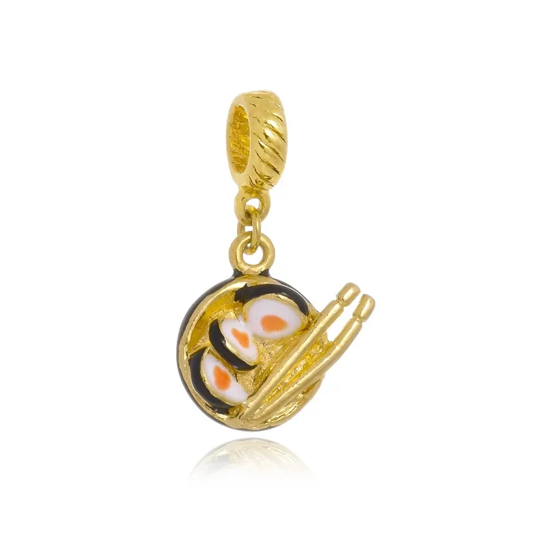 Berloque Boca Santa Semijoias Sushi Ouro Amarelo