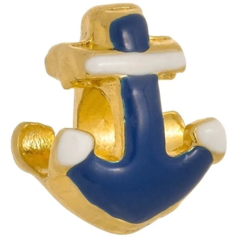 Berloque Boca Santa Semijoias Âncora Ouro Amarelo