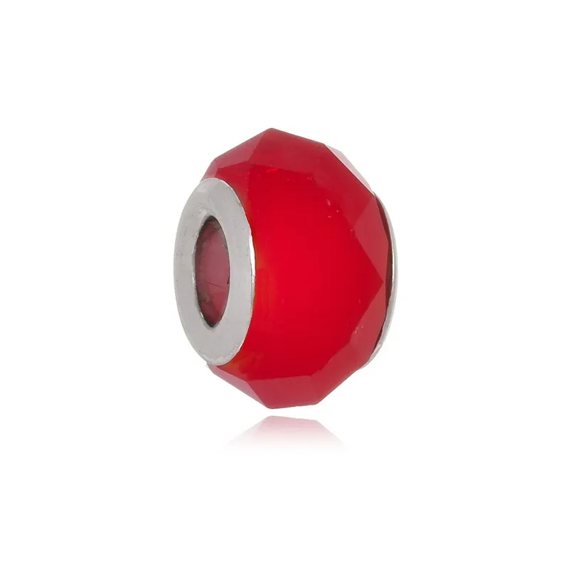 Berloque Boca Santa Semijoias Cristal Vermelho Ouro Branco