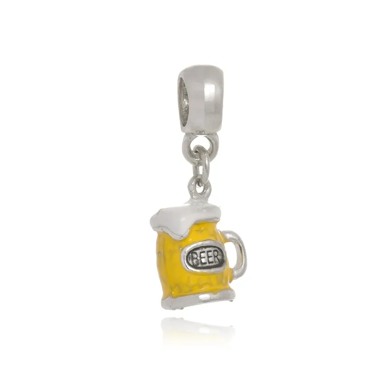 Berloque Boca Santa Semijoias Caneca Chopp Ouro Branco