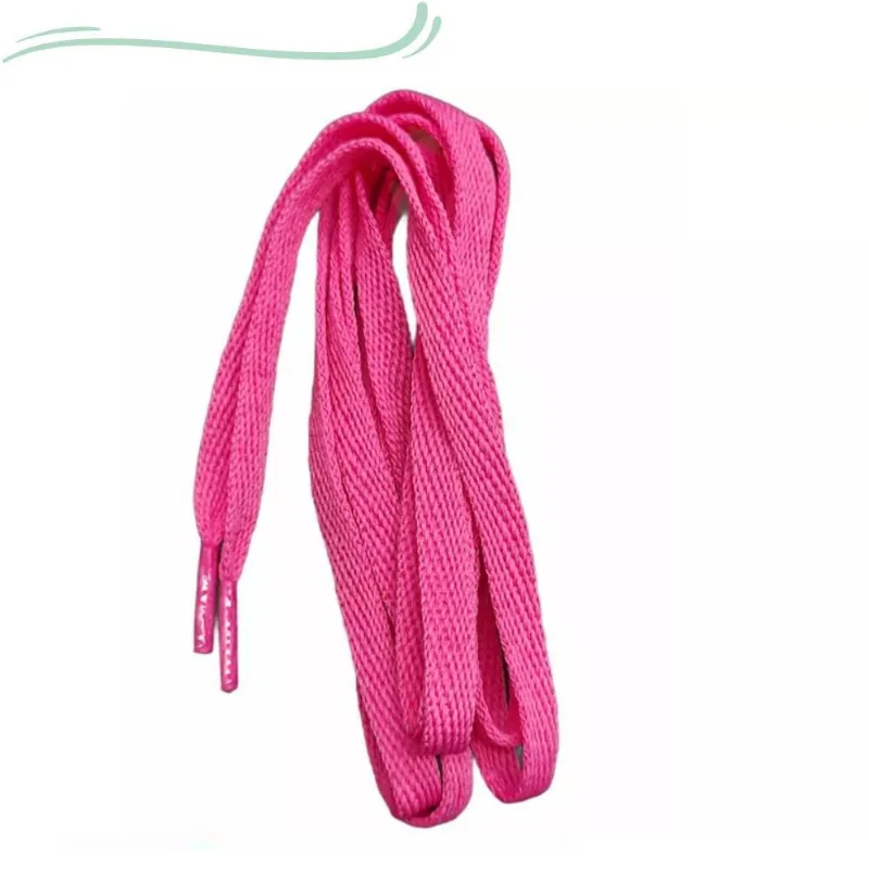 Par De Cadarço Rosa Poliéster Achatado 120cm Show