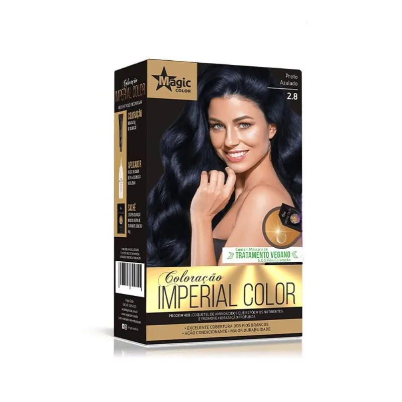 Coloração 2.8 Preto Azulado Imperial Magic Color 165g
