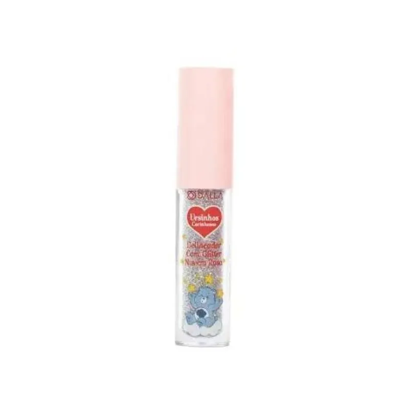 Delineador Glitter Nuvem Rosa 3,5ml Ursinho Zangadinho