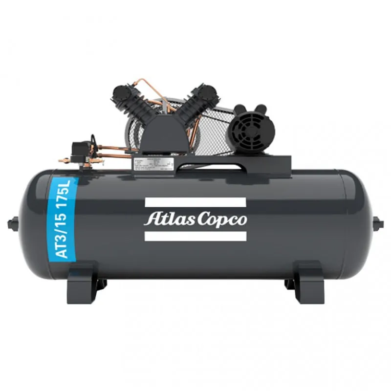 Compressor Atlas Copco AT 3 15 175 Litros 140 Libras 3 cv Monofásico