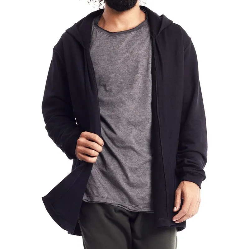 Cardigan Casaco Com Capuz Moletom Casual Masculino Sobretudo