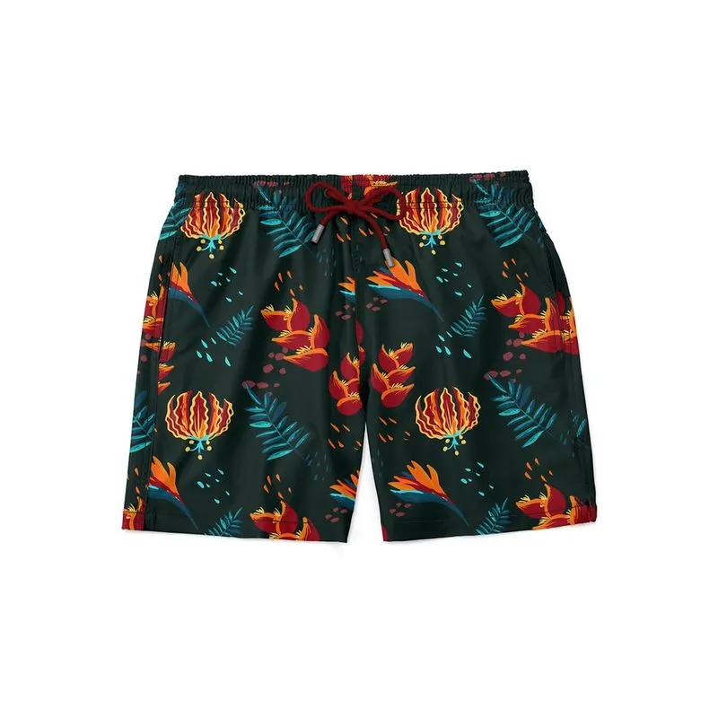 Short Banho Estampado Praia Piscina Masc. Verão Tropical