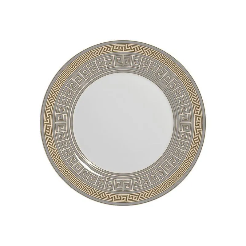 Conjunto Com 6 Pratos De Sobremesa Grega Cinza 21Cm