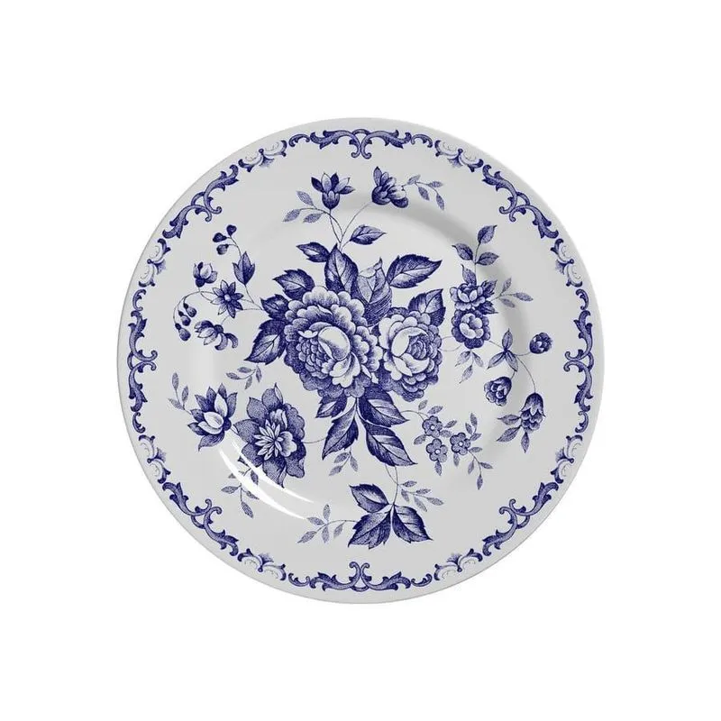 Conjunto Com 6 Pratos De Sobremesa Baronesa Azul 21Cm