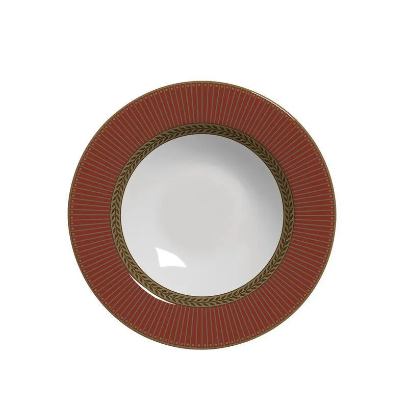 Conjunto 6 Pratos Fundo Celebrate Vermelho Alleanza