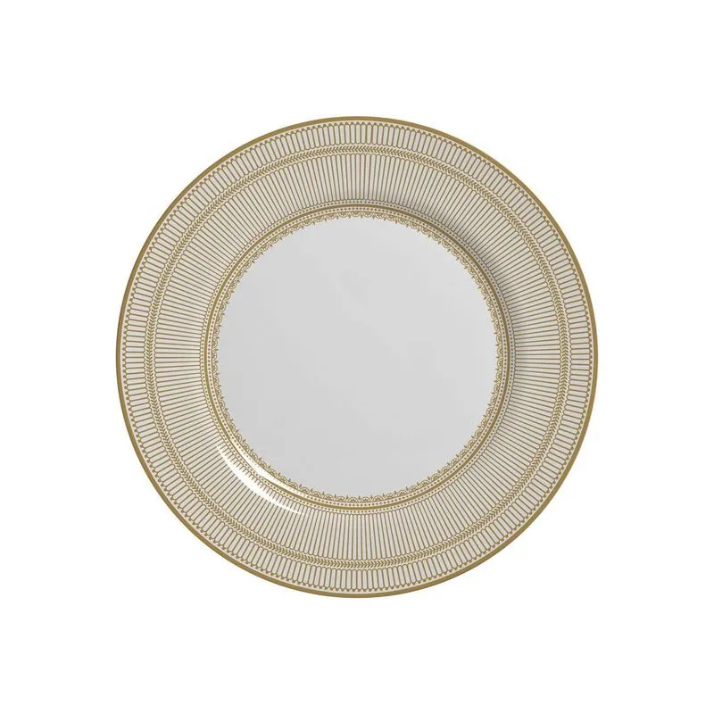 Conjunto 6 Pratos Sobremesa Plissan Dourado Alleanza