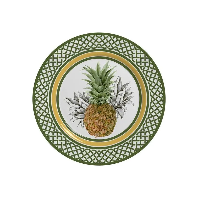 Conjunto Com 6 Pratos De Sobremesa Pineapple 21cm