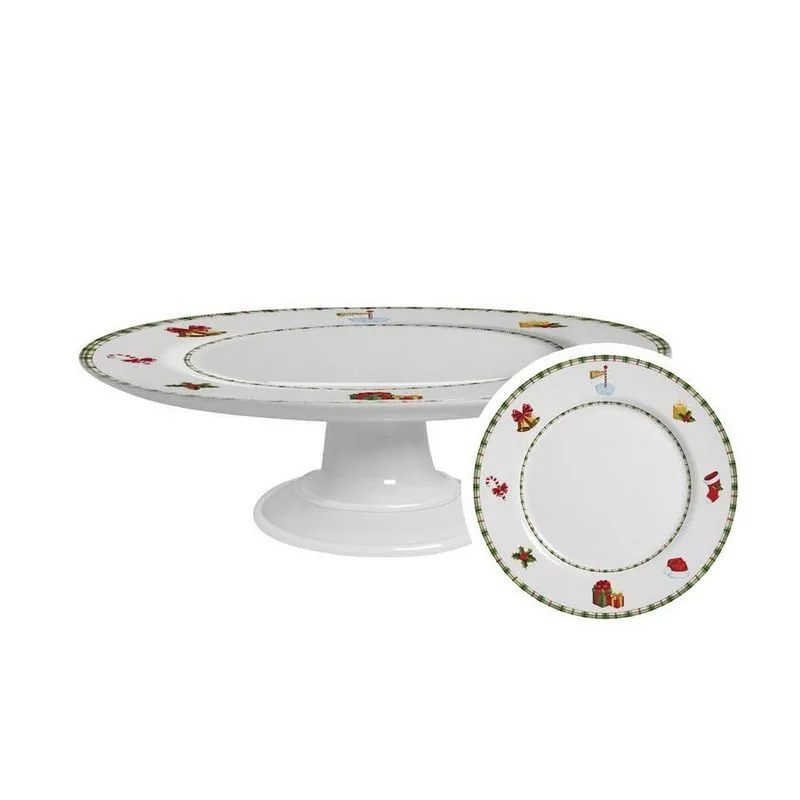 Boleira Grande Jingle Bells 34 Cm Cerâmica Alleanza