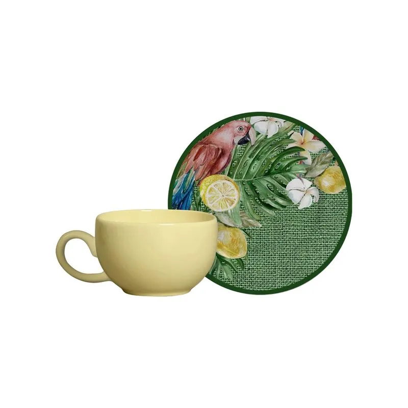 Conjunto Com 6 Xícaras De Café Pires Paraísa Tropical 85 Ml