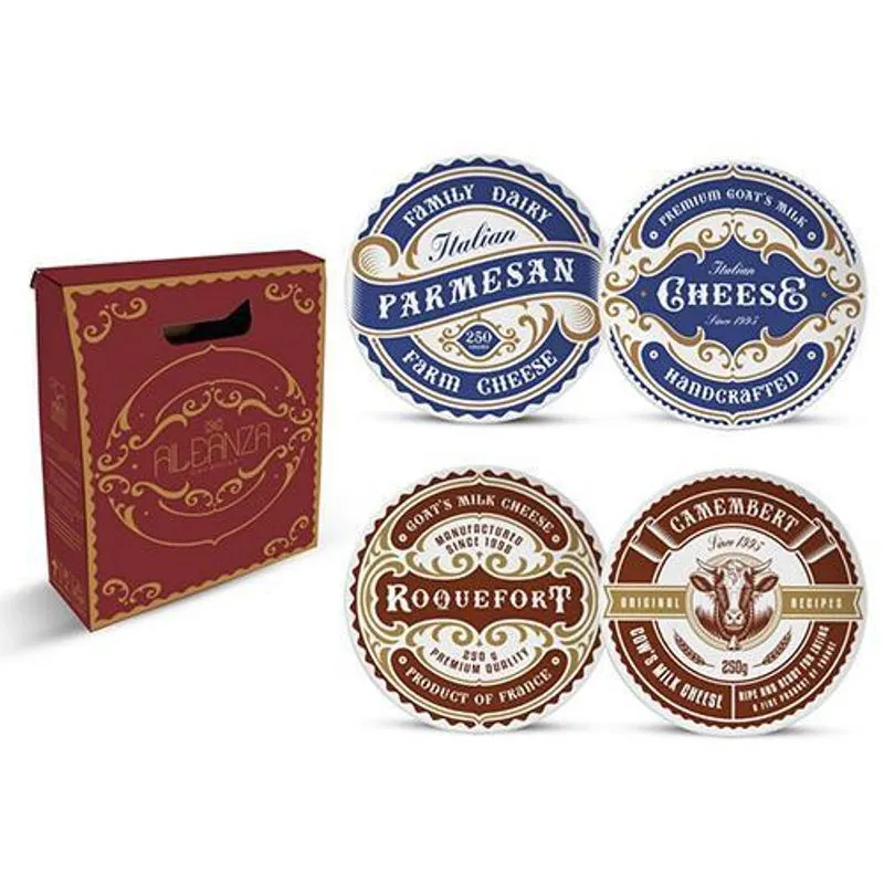 Kit Sobremesa Cheese Collection Alleanza 4 Pçs