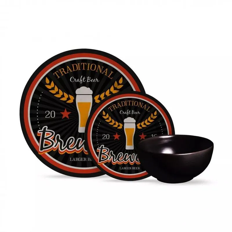 Aparelho De Jantar 12 Pçs Beer Cerveja Alleanza