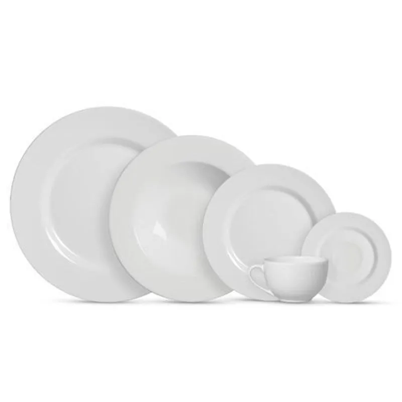 Aparelho De Jantar 30 Pçs Branco Liso Alleanza