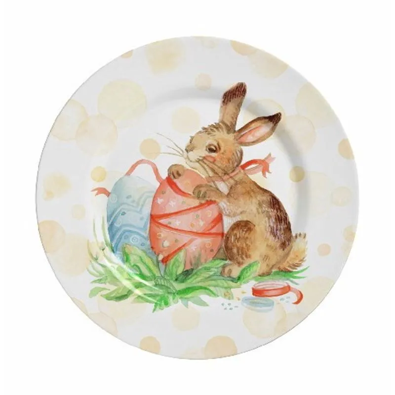 Prato de sobremesa pascoa color rabbits c- unitário 1ª linha