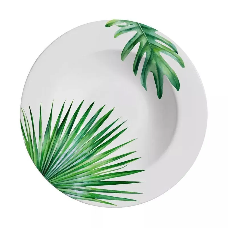 Conjunto 6 Pratos Fundo Botânica Alleanza 25cm