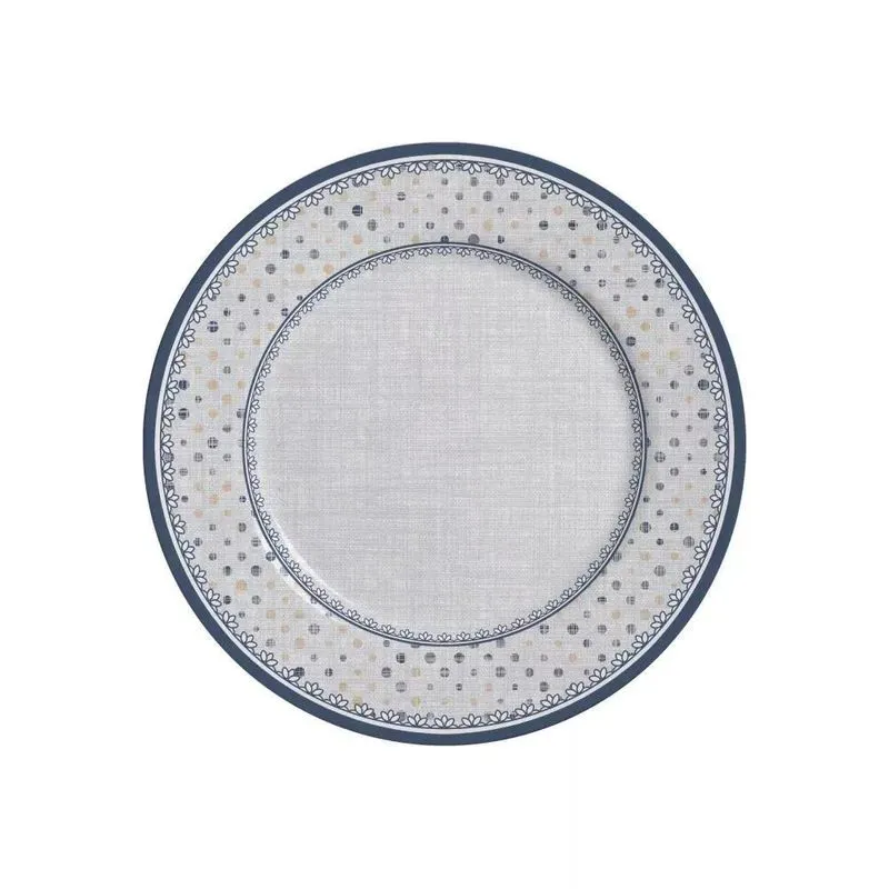 Pratos Sobremesa Cerâmica Branca 21 cm - Kit 6 Und.