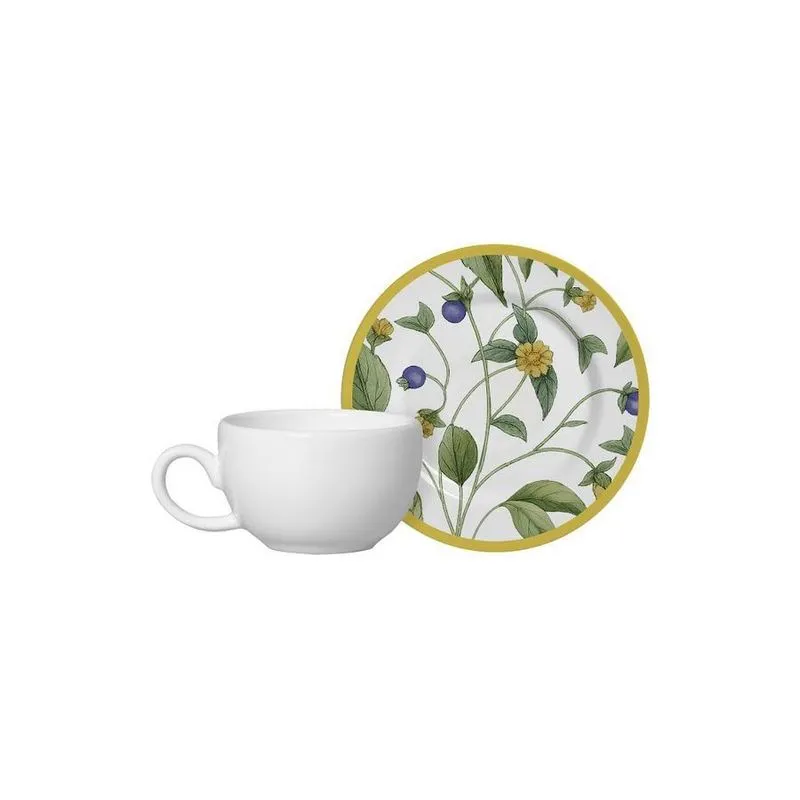 Conjunto Com 6 Xícaras De Café Com Pires Silvestre 85ml