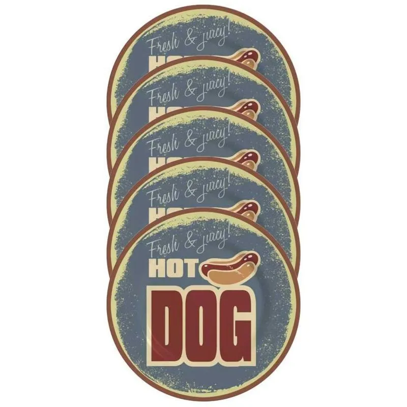 Kit 6 Pratos Burguer Hot Dog Collection Alleanza