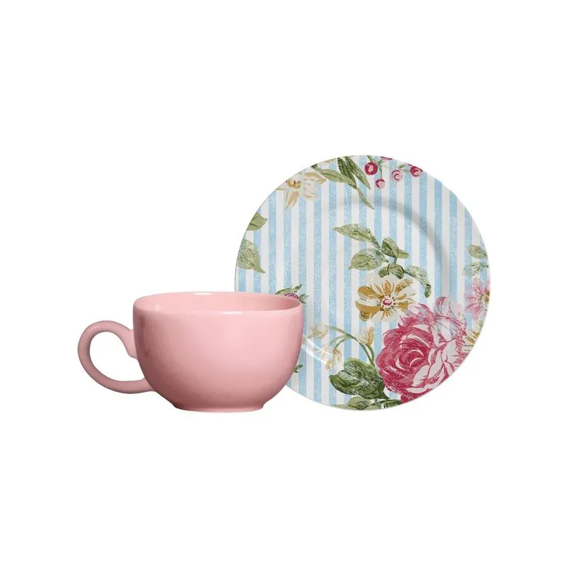 Conjunto Com 6 Xícaras De Café Com Pires Adore 85 Ml