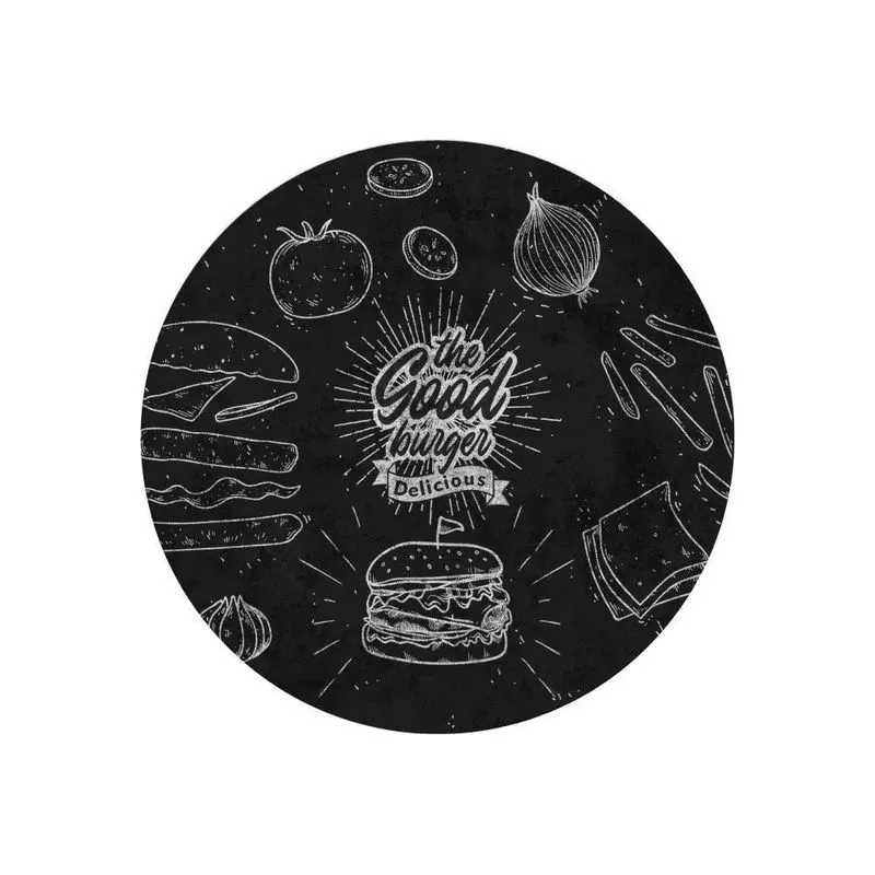Conjunto Com 6 Pratos De Sobremesa Burger Black 21cm