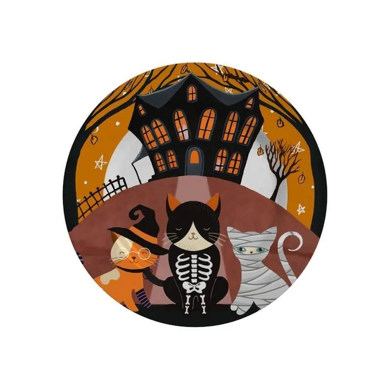 Conjunto 6 Pratos Sobremesa Halloween 21Cm Alleanza