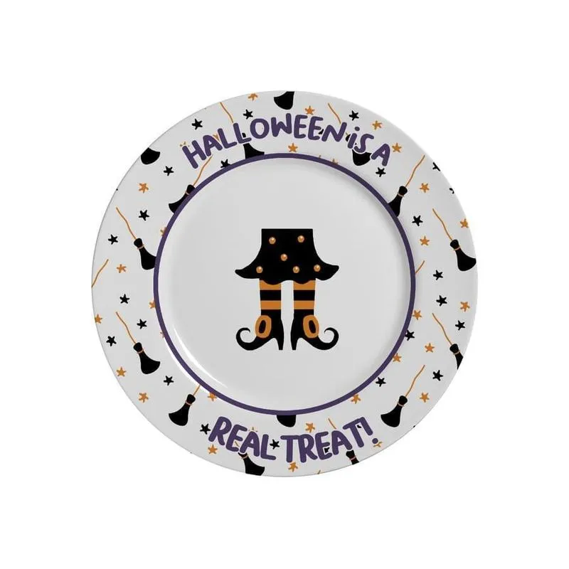 Kit 6 Pratos Sobremesa Halloween 21cm Alleanza