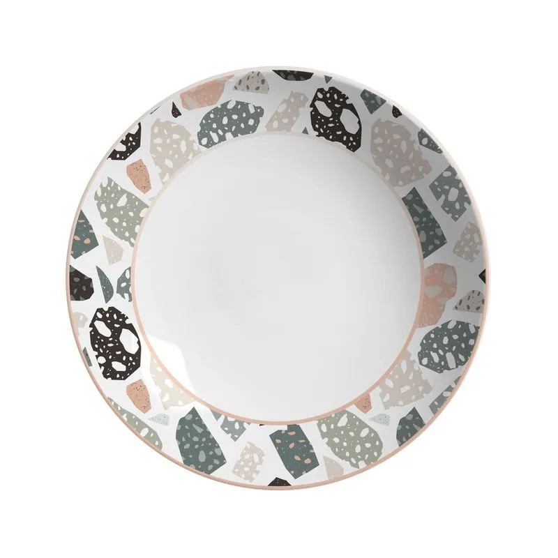Conjunto Com 6 Pratos Fundo Coup Granite 25Cm
